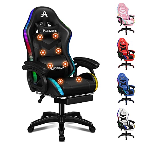 LED & Massage Office Chair photo 3