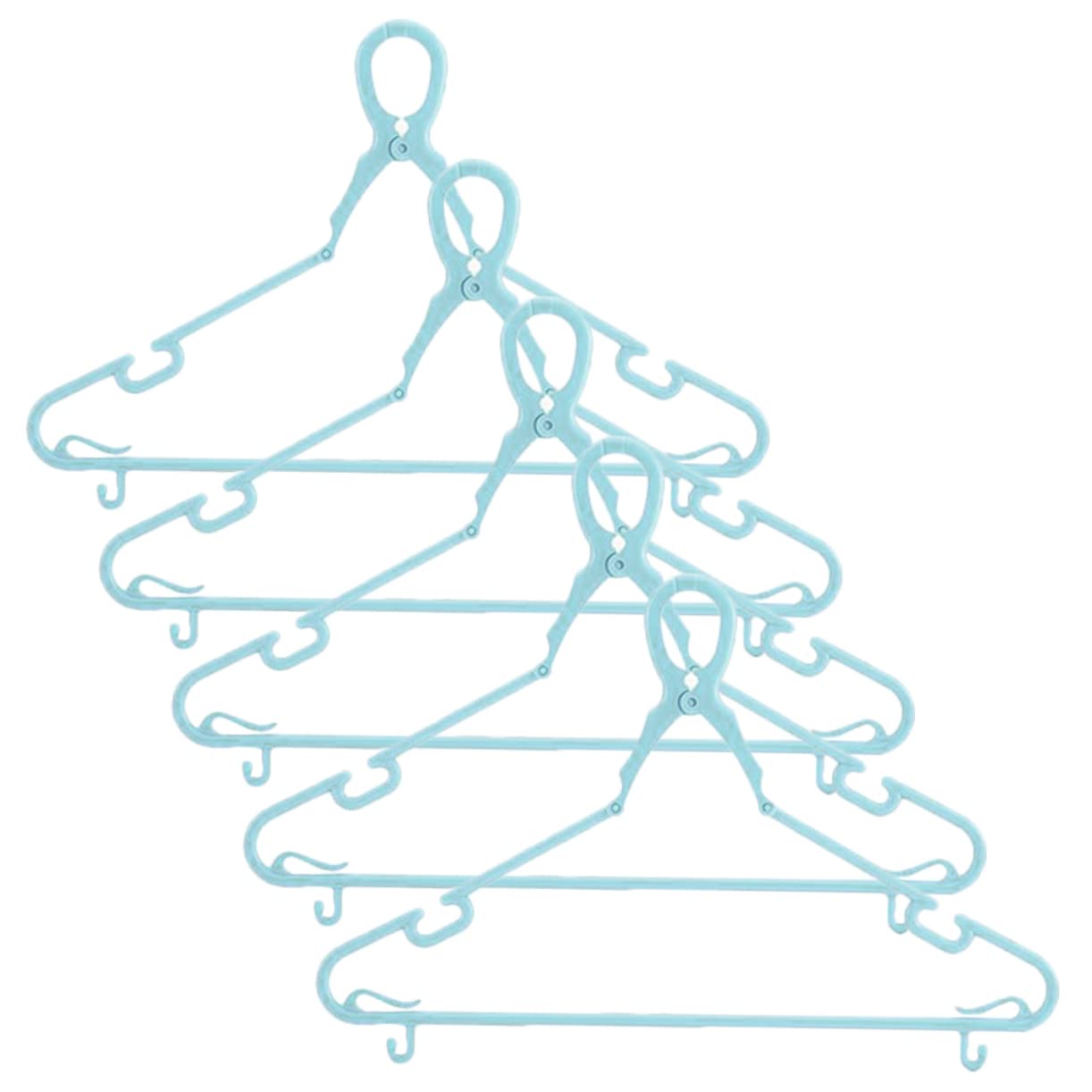 Sosoport 5Pcs Windproof Hangers Heavy Duty Multi Function Clothes Hangers with Clip Structure Thick Non Slip Design for Secure Outdoor Drying