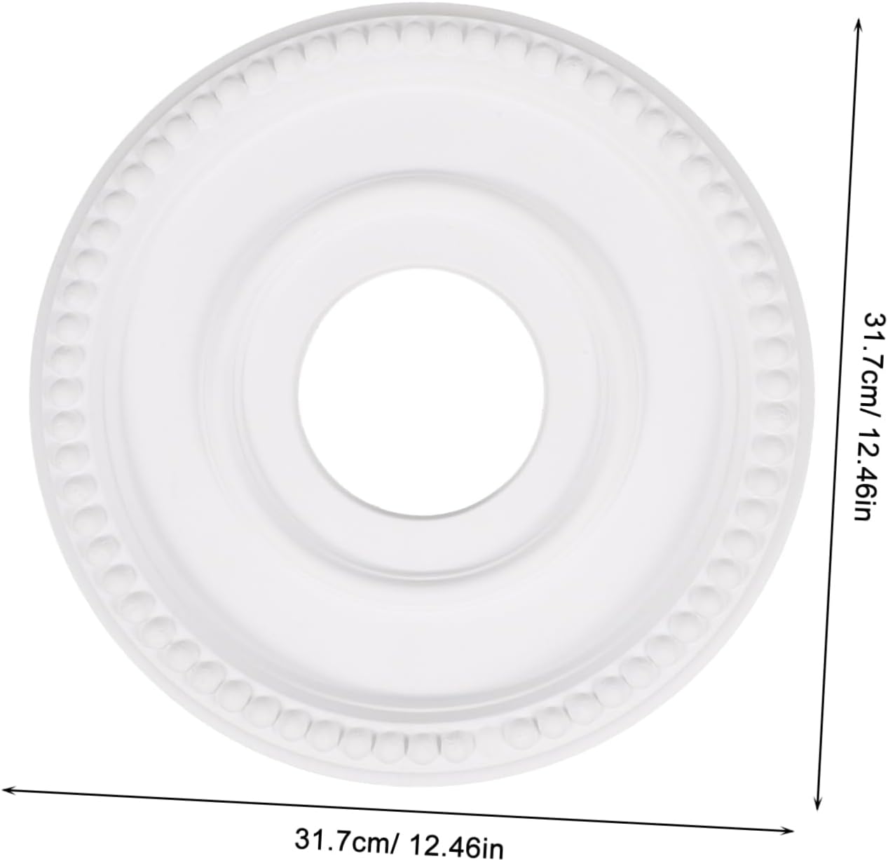 Pu Ceiling Medallion Decorative Ceiling Fan Cover Plate Round Lighting Ring for Chandeliers and Light Fixtures Easy Installation Home Decor