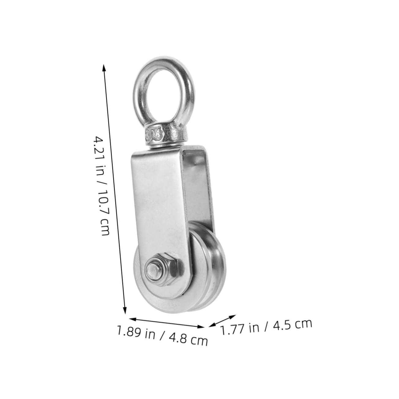 IWOWHERO Heavy Duty Cable Pulley Stainless Steel Rope Pulley U-Shape Ring Lifting Equipment