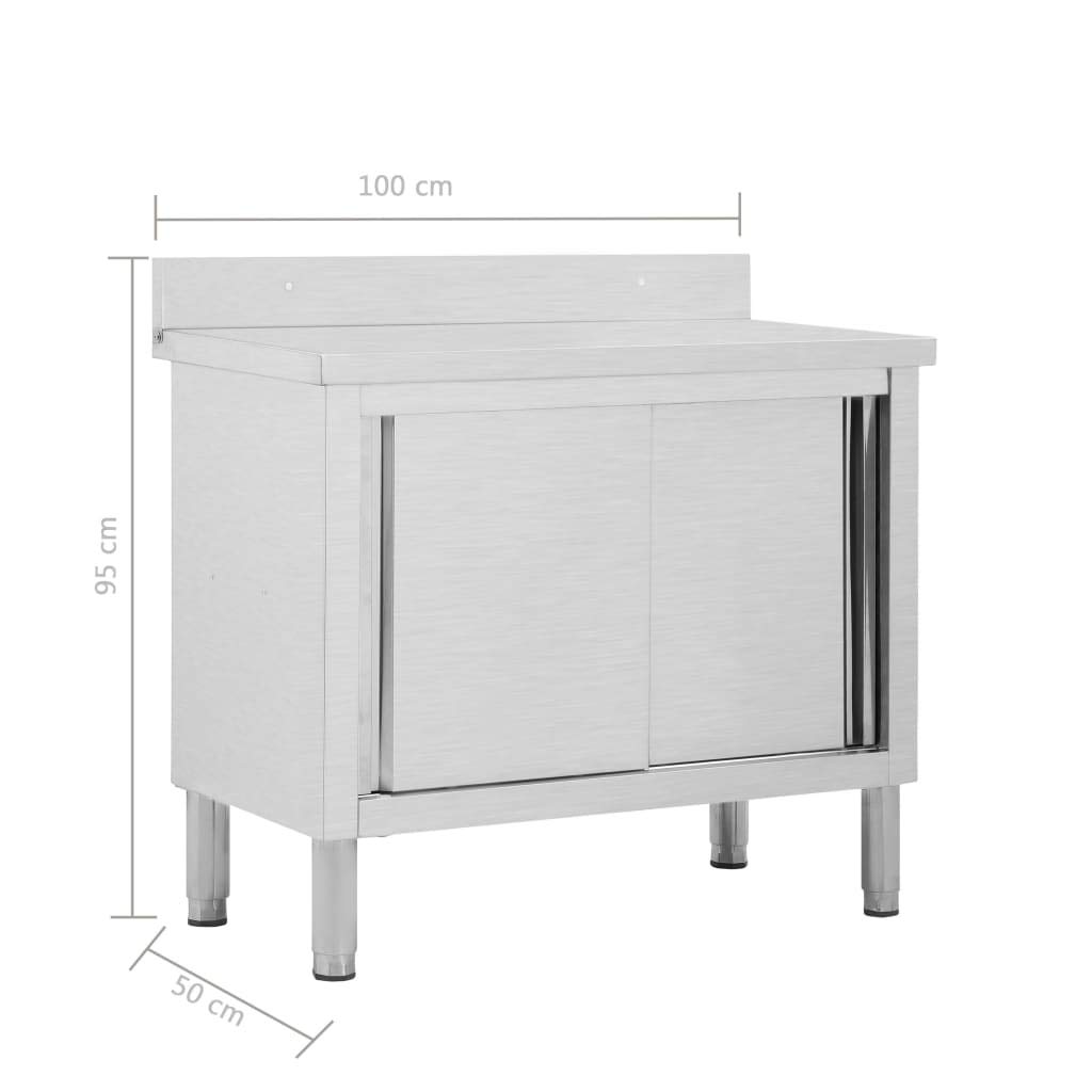 Tavolo Acciaio Inox Pieghevole 100x80x70cm - Portata 200kg, Per Cucina E Ristorazione - Foto 9