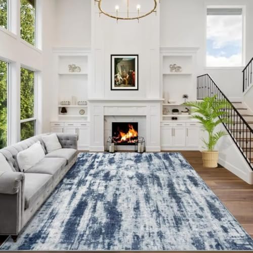 Tapis abstrait moderne 80x120cm grand format confort salon - 2
