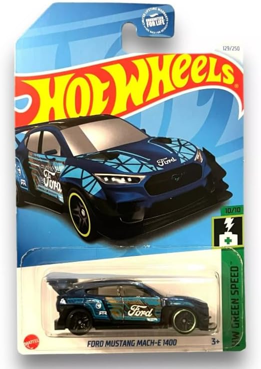 Hot Wheels Ford Mustang Mach-E 1400, HW Green Speed, 1:64 Scale Diecast, Treasure Hunt, 10/10