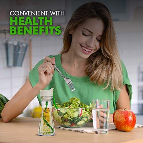 Salad Dressing Container Emulsifier Designed with Easy Pour and Spill Resistant Spout Salad Dressing Acrylic Shaker, Mix And Store Your Dressing with Our Dressing Shaker Bottle by EXULTIMATE - Thumbnail 7
