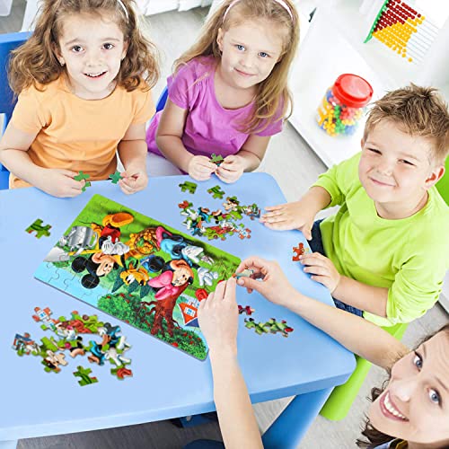 Lelemon Mickey Mouse Puzzles For Kids Ages 4-8,60 Piece Disney Puzzles For Kids Ages 3-5,Minnie Jigsaw Puzzles Kids Puzzles In A Metal Box,Educational Learning Puzzle Toys Gifts For Girls And Boys #TOP4