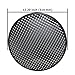 The Wires Zone Steel Speaker Subwoofer Subwoofer Black Waffle Mesh Grill Cover w/Clips & Screw (12-Inch)