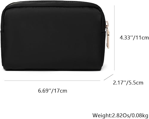 Miniatura 2 de YONBEN Bolsas de cosméticos - Bolsos de mano elegantes y versátiles para tus artículos esenciales de belleza, Negro (black Nylon), Sencillo