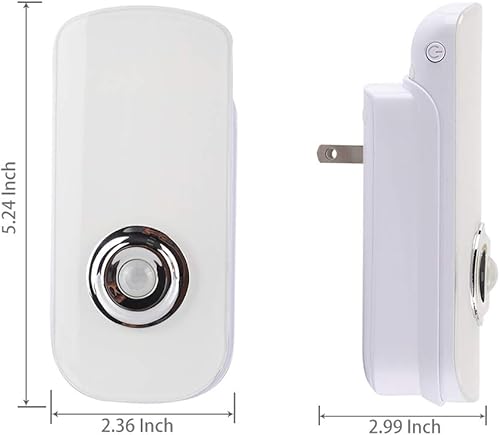 Miniatura 9 de Luz nocturna LED 3 en 1 con sensor de movimiento y linterna, luz de emergencia recargable, soporte de pared portátil de detección automática - blanco