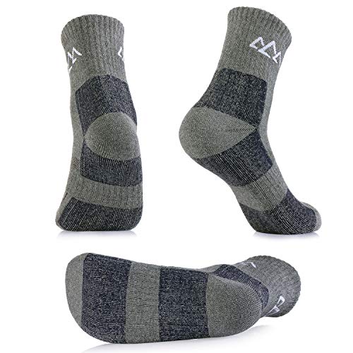innotree 3 Pack Men's Full Cushioned Hiking Walking Socks, Quarter Crew Socks - Image 5