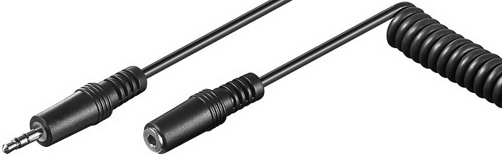 MANHATTAN CAVO AUDIO STEREO SPIRALATO 3.5MM M/F 5MT