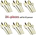 Silverware Set, HOBO 24-Piece Stainless Steel Flatware Set With Titanium Gold Plated, Golden Color Flatware Set, Silverware, Cutlery Set Service For 6