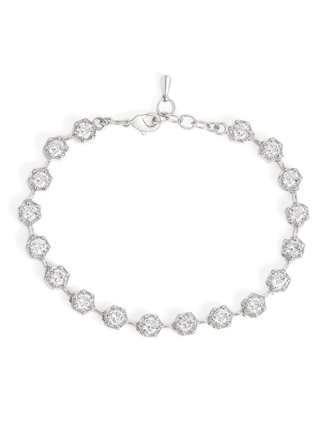 MINUTIAE Adjustable Stylish Cubic Zirconia Diamond Wraparound Bracelet for Women (Silver) (B0CLLKL4L1) Amazon Price History, Amazon Price Tracker