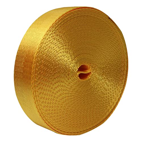 Sangle en nylon lourd 25mm jaune pour réparer sac et rembourrage