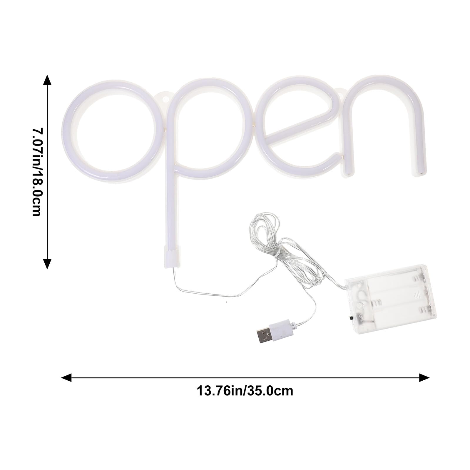 Toyvian Letrero Led De Neón Abierto Cálido Para Pared, Luz De Neón Led Decorativa, Iluminación Ambiental Para Negocios, Bares y Fiestas,