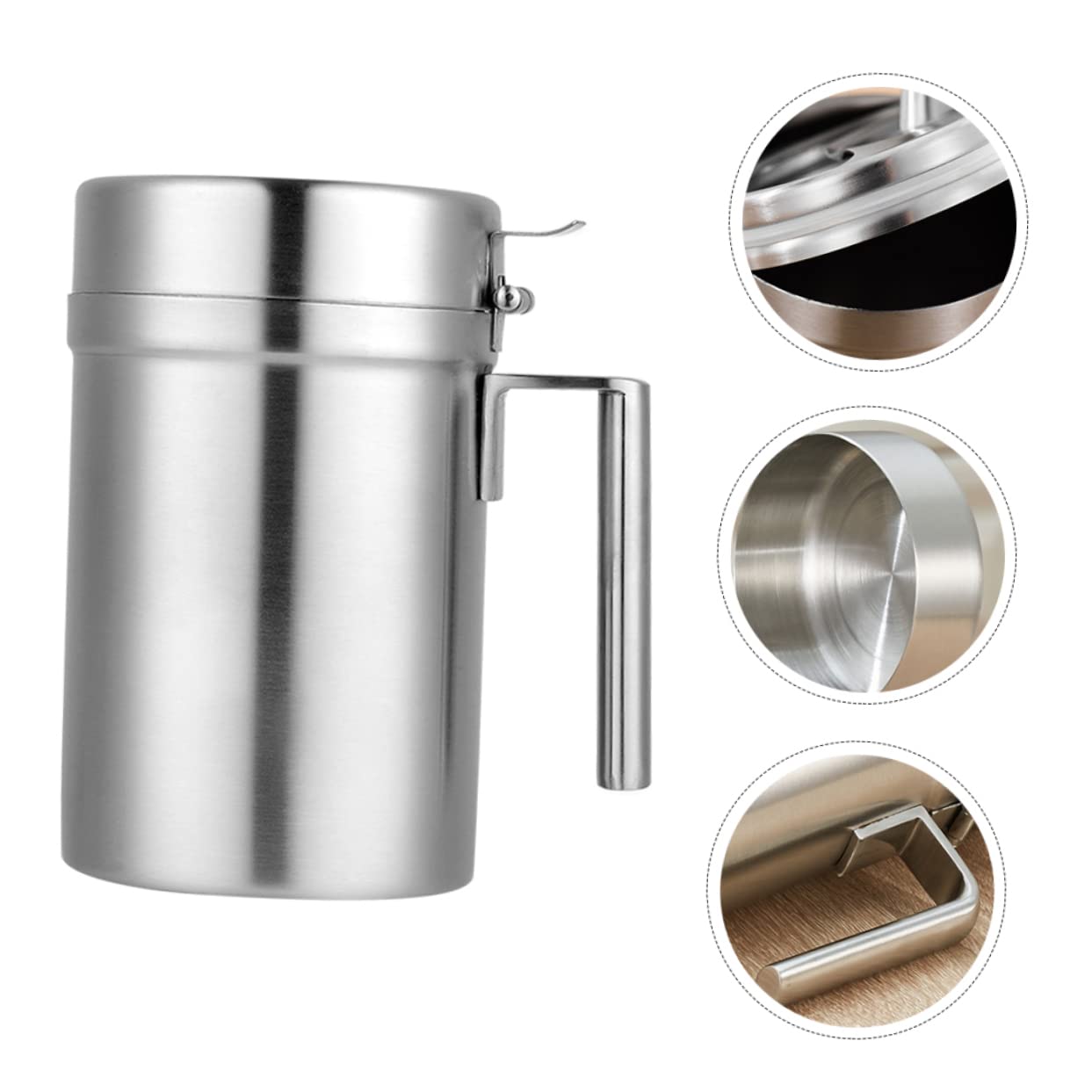 Amosfun Dispenser Olio in Acciaio 304 Manico Antigoccia Per Cucina Contenitore Ergonomico Per Olio Salse e Condimenti Bottiglia Salva Perdite e Antiscivolo