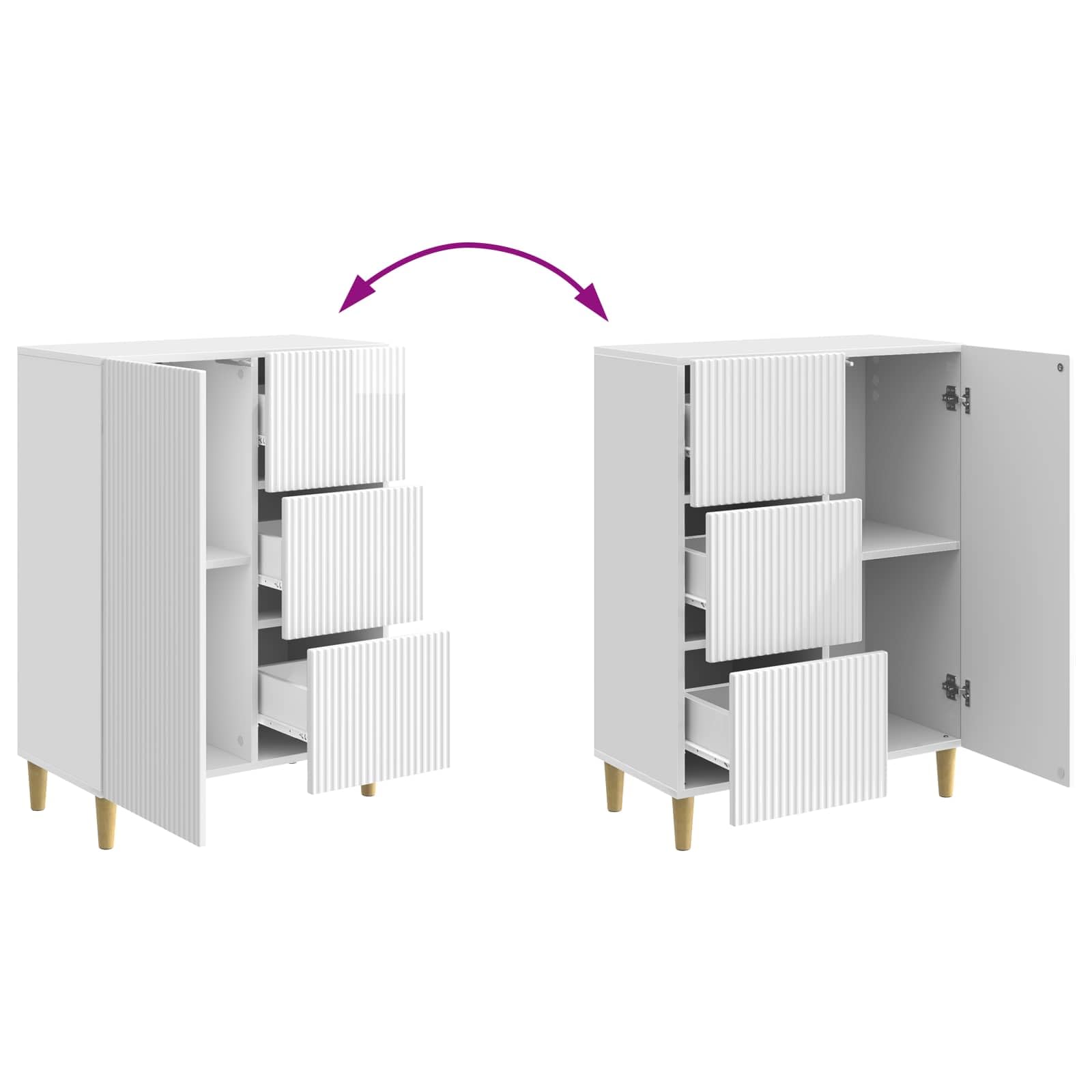 Credenza bianca lucida, 66 x 34,5 x 90 cm