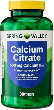 Calcium Citrate Supplement, 600 Mg per Serving * Supports Bone Health and Wellness * Citrato de Calcio - High Absorption * 300 Tablets