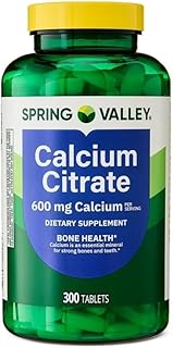 Calcium Citrate Supplement, 600 Mg per Serving * Supports Bone Health and Wellness * Citrato de Calcio - High Absorption * 300 Tablets