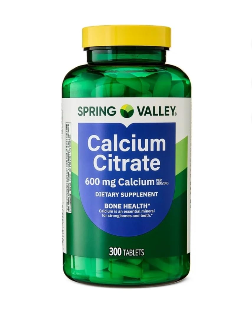 Calcium Citrate Supplement, 600 Mg per Serving * Supports Bone Health and Wellness * Citrato de Calcio - High Absorption * 300 Tablets