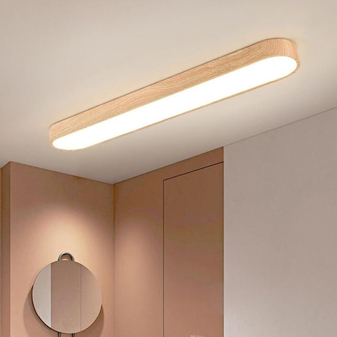 Lampa sufitowa LED, żelazna, prostokątna, na korytarz, ciepłe białe światło, nowoczesne oświetlenie, lampa sufitowa, biała, akrylowa, klosz, lampa wisząca, garaż, wejście, balkon, korytarz, garderoba,