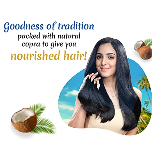 Image of Meera 100% Pure Coconut Oil,Tripal Filtered Dala Copra with Fresh & Natural Aroma for Extra Shine and Smoothness,For Men and Women 600 ml