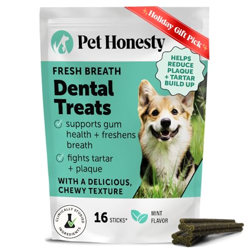 Dental Health Fresh Sticks – Dog Dental Treats & Chews for Oral Care – Dental Sticks for Dogs to Freshen Breath, Remove Tartar & Plaque, Support Gum Health & Bright Teeth Dog Oral Supplement – 16 Ct