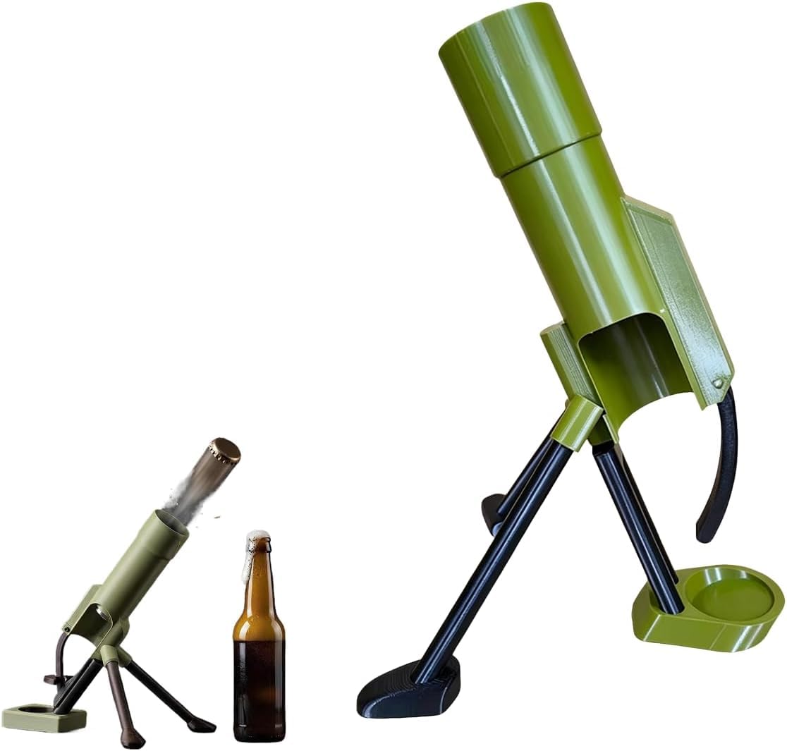 Amazon | ビール栓抜き 迫撃砲型 51mm 押し下げ式 モルタルオープナー