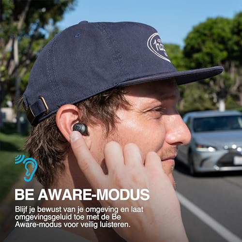 JLab Go Air Pop+ True Wireless Earphones, Bluetooth Earbuds, Oordopjes Draadloos with 35H+ Speeltijd, In Ear Headphones with Microfoon, Oplaaddoos, JLab App, Middernacht Zwart - Afbeelding 5