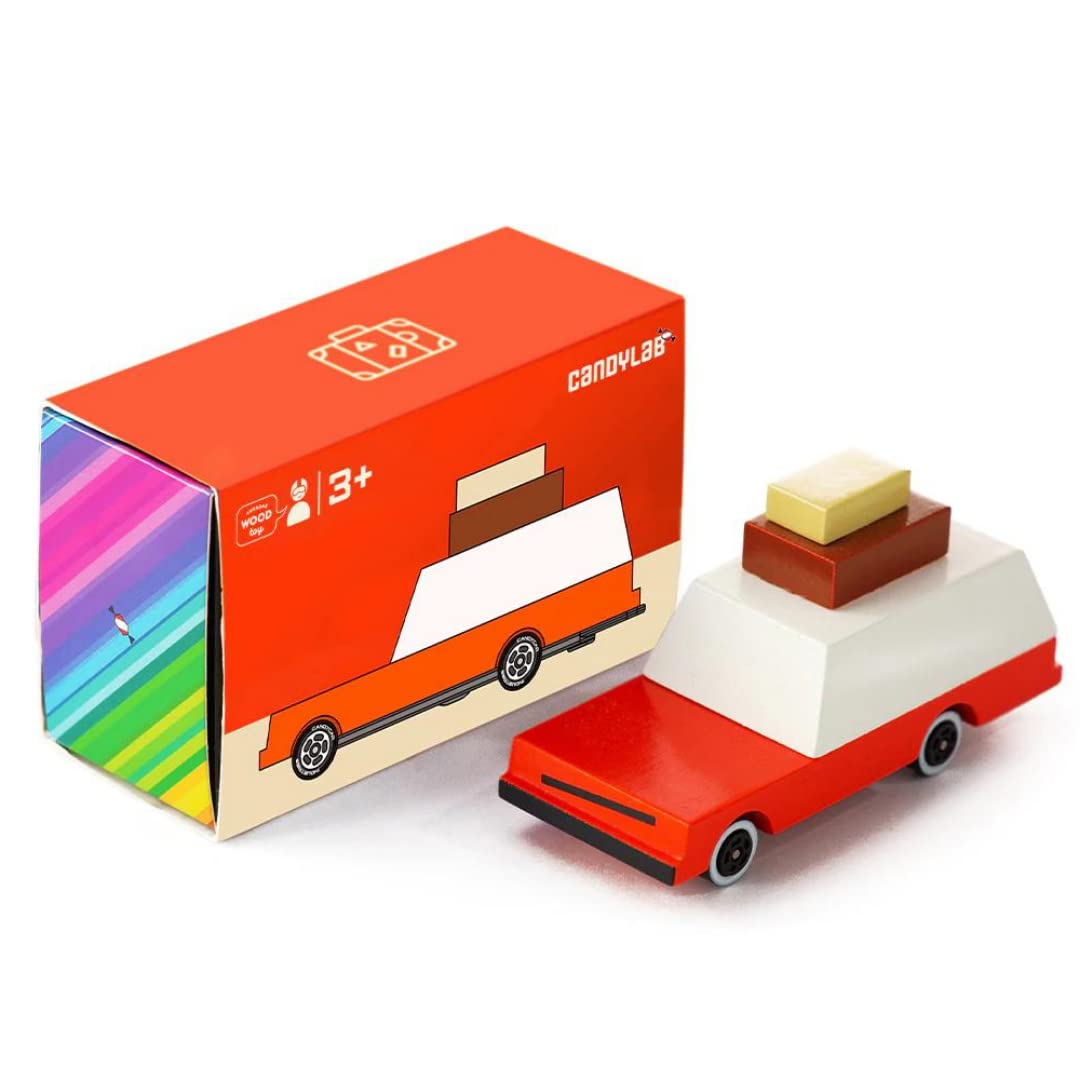 CANDYCAR® Wooden Diecast Collection - Luggage Wagon, Premium Handcrafted Beech Wood Toy Car