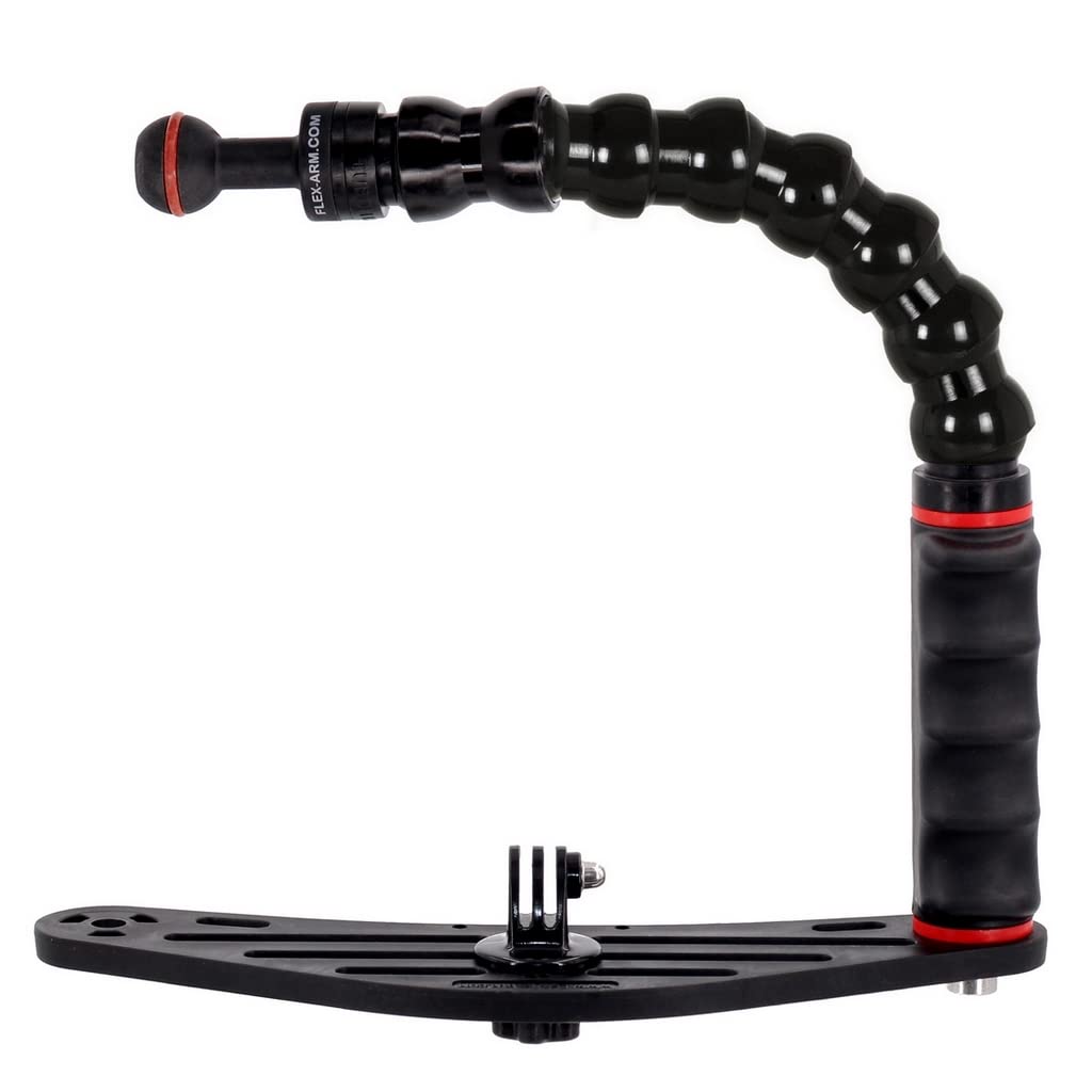 Handgriff mit Flexarm 3 Module und Kugel 25 mm M8 Innengewinde Lang 29 cm für Kameraschienen FLEX-ARM 500I02BK