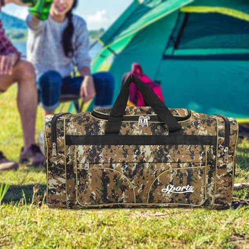 Travel Duffel Tote Bag for Weekend Getaways and Gym Activities, Yellow Pattern4