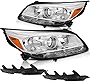 ROADFAR - Headlight Assembly For Chevrolet For Malibu 2013-2016,For Chevrolet For Malibu Limited 2016 A Pair Of Chrome Headlamp Driver/Passenger Side Replacement