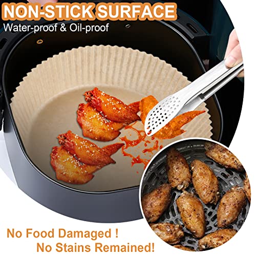 AiQInu Backpapier für Heißluftfritteuse, Airfryer Backpapier Rund 16cm – Ansicht 3