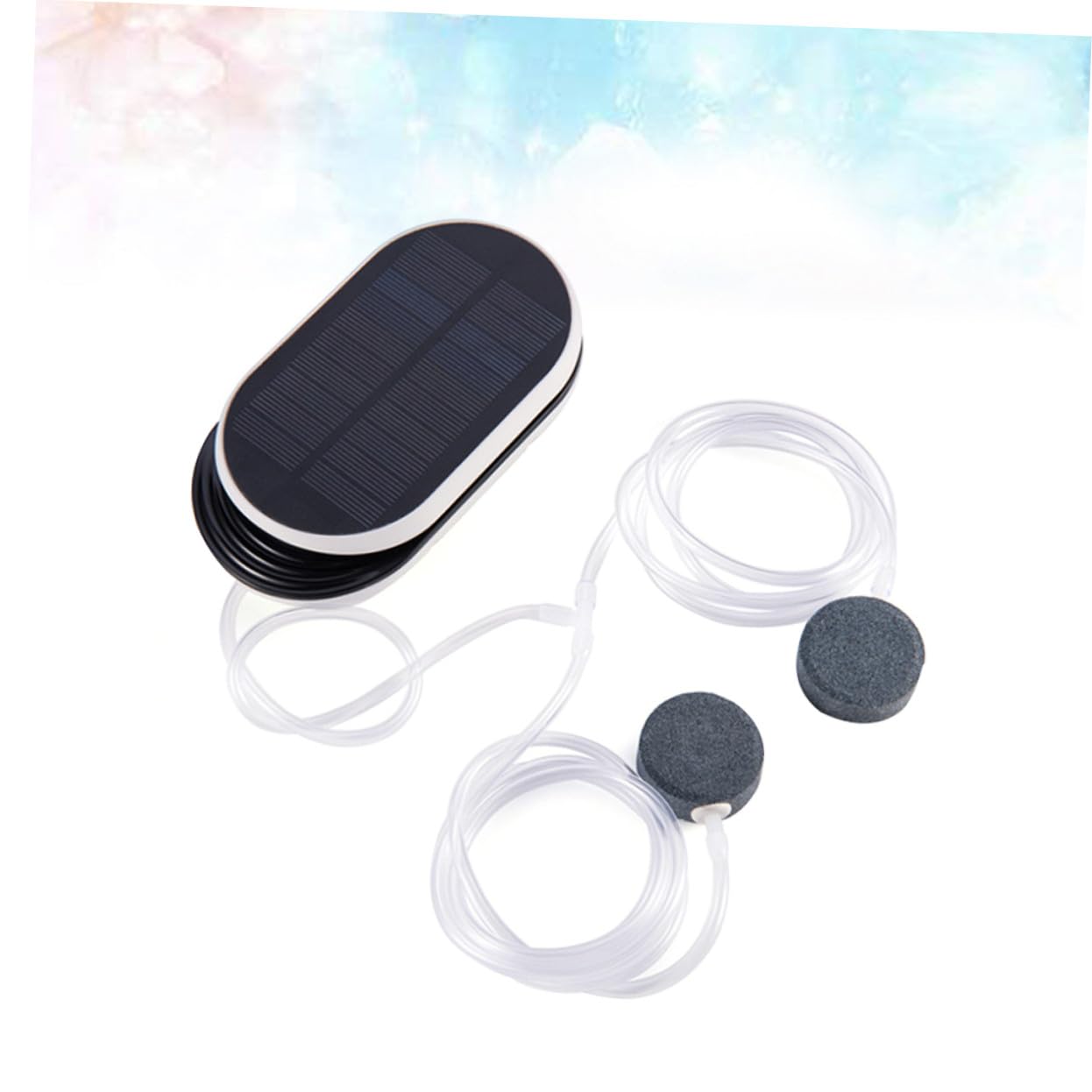 Pompe à Oxygène Solaire pour Aquarium Portable 3600 Mah Noire