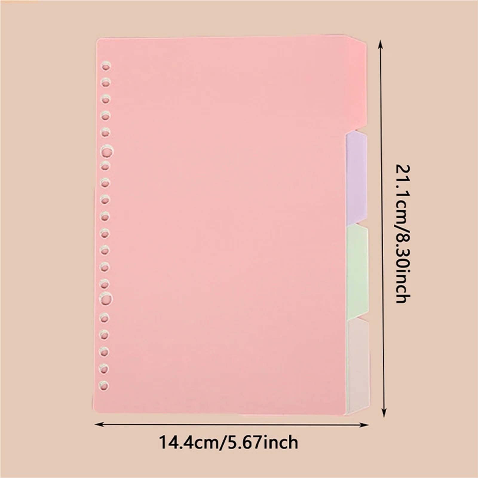 40 Set 4 Pezzi/set Fogli Separatori Colorati Divisori A5