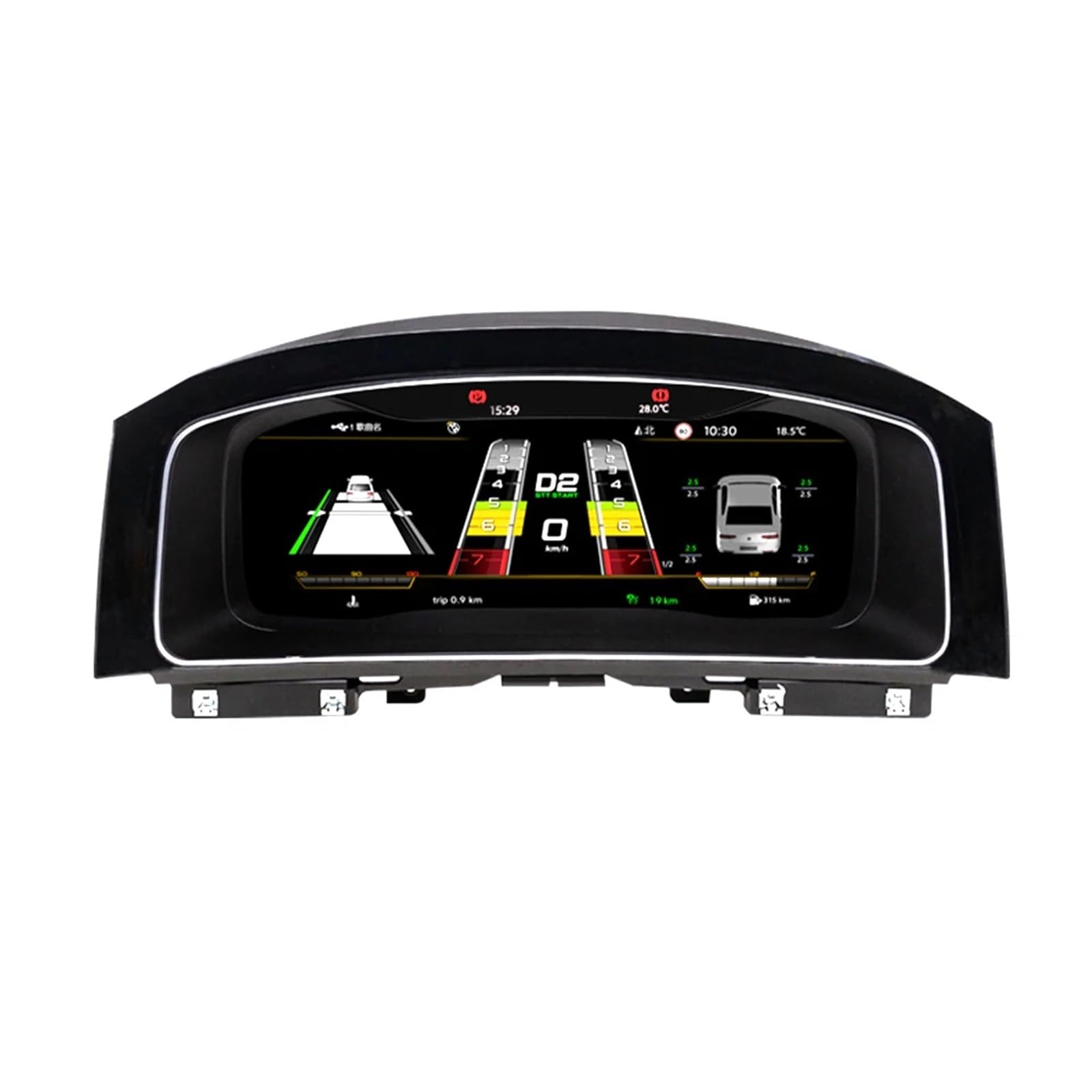 EGUIAS Car Digital Speedometer 12.3‘’ Lcd Digital Dashboard Cluster Fit For VW Golf7 MK7 2013-2020 Years Carplay Radio Instrument Panel Cockpit