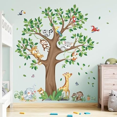 Decalmile Jungle Animal Wall Decals Cover