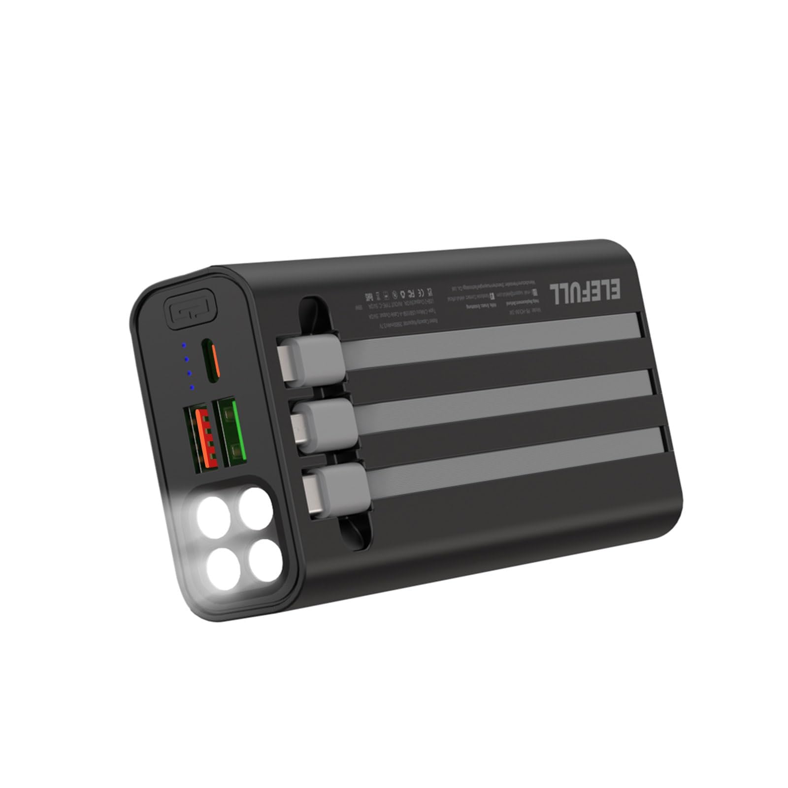 Powerbank 50000mAh 22.5W QC 3.0 PD 20W USB C PowerBank 6 Outputs 1 Input External Battery USB C Battery Pack Portable Charger with LED Flashlight External Mobile Phone Batteries Compatible with iPhone