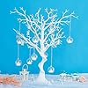 Sziqiqi white artificial tree centerpiece for weddings parties christmas 1 trunk 10 branches easy assembly  urban country home decor