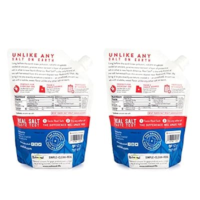 REDMOND Real Sea Salt - Gluten Free Fine, 26 Ounce Pouch (2 Packs)