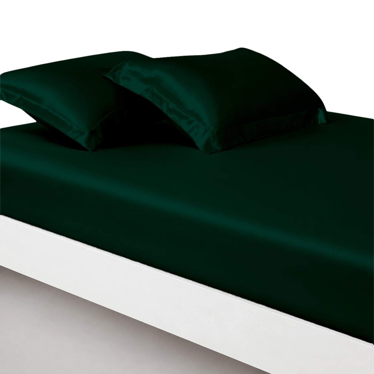 3 PC Silky Microfiber Sheet Set- 12" Deep Pocket- Teal Green- Double Size-image-14