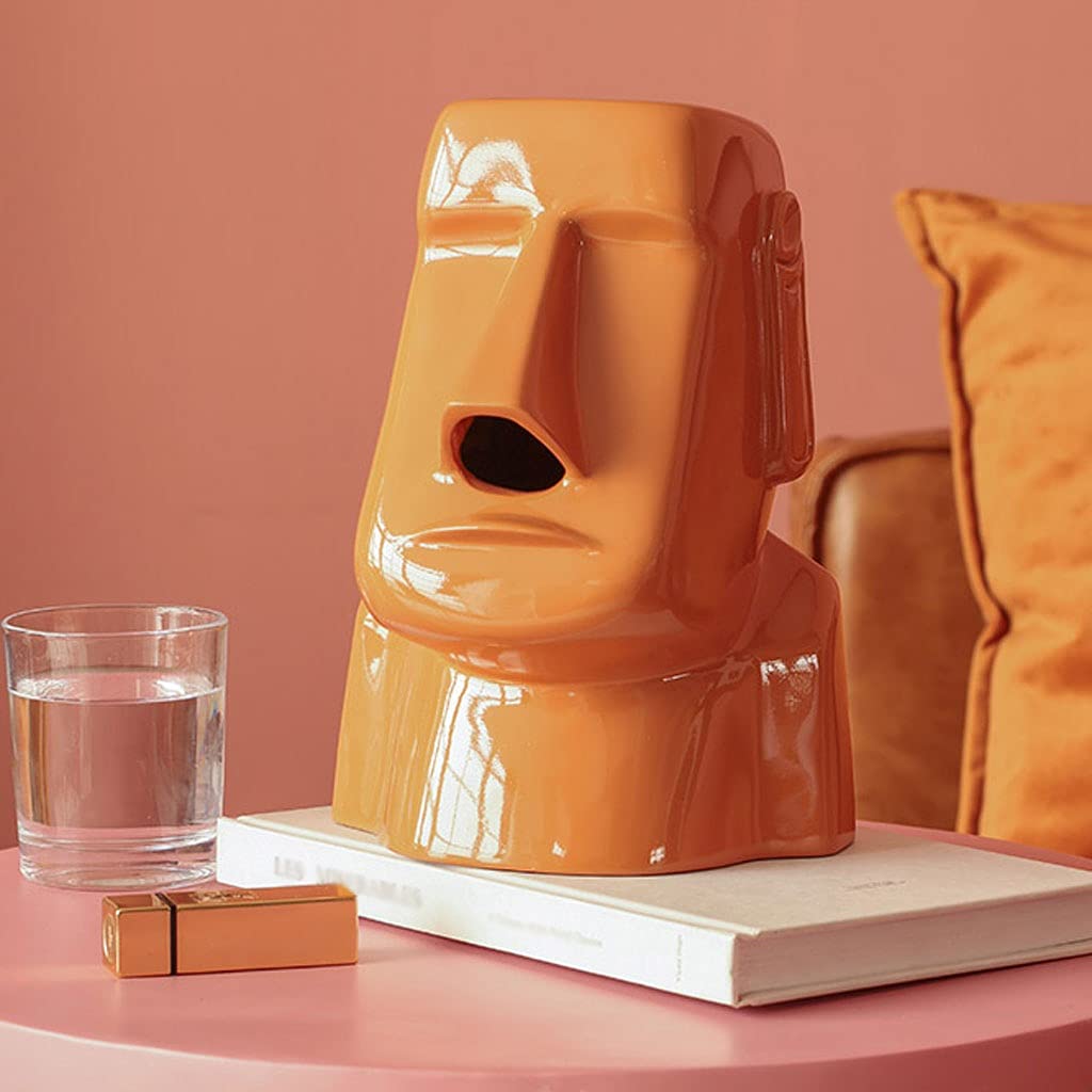Pudełka na chusteczki, pojemnik do przechowywania, serwetnik stołowy, kreatywna kamienna statua Wielofunkcyjny nowoczesny design Domowy salon do przechowywania tkanek (kolor: C) (Color : B)