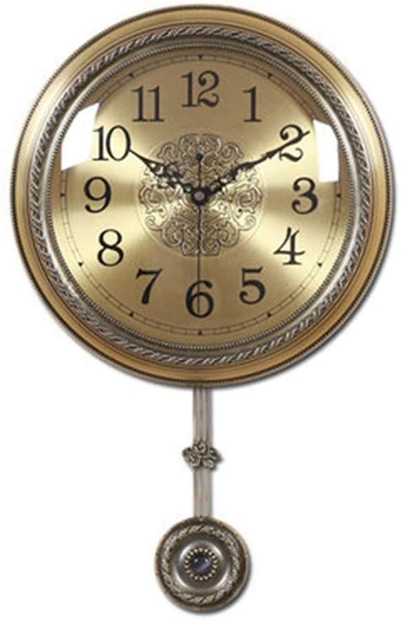 Grande horloge murale Golden Swing silencieuse pour habiller un grand mur vide