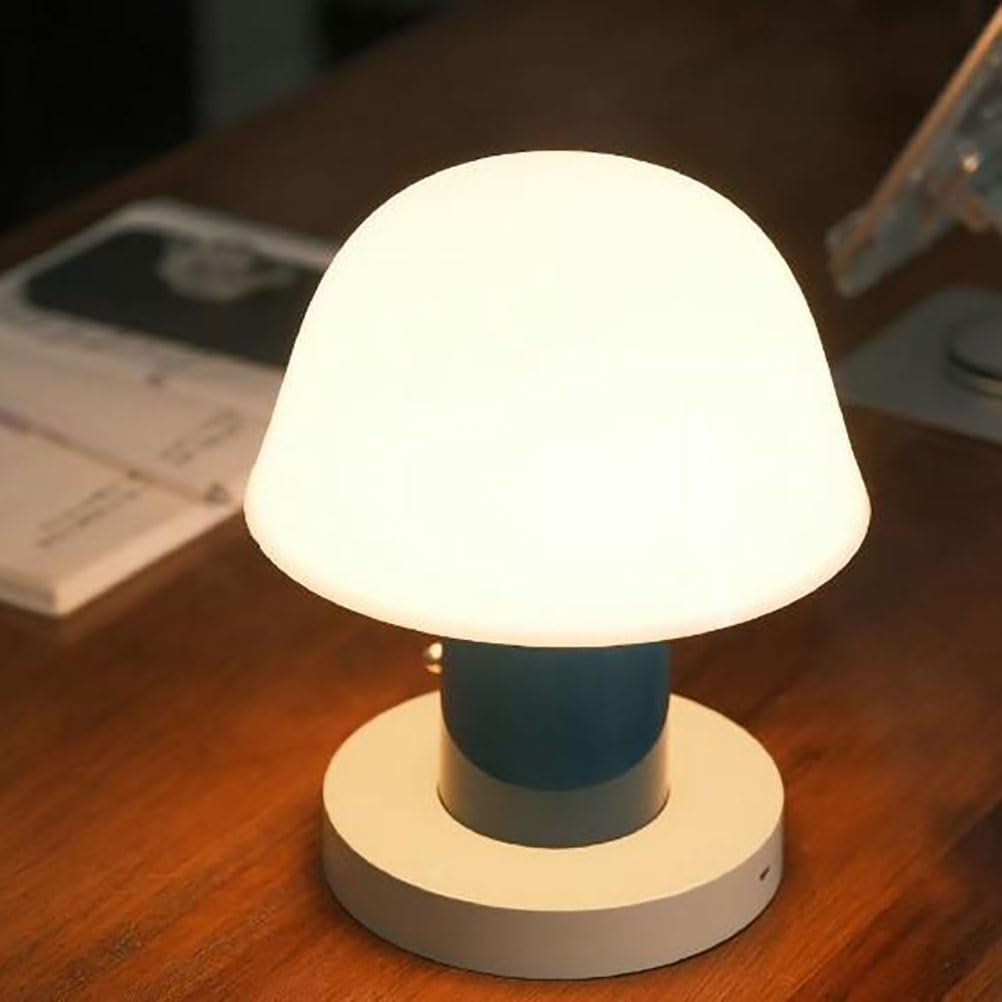 Lampe De Table Champignon, Lampe De Table De Chevet à Intensité Variable 3 Couleurs, Lampe De