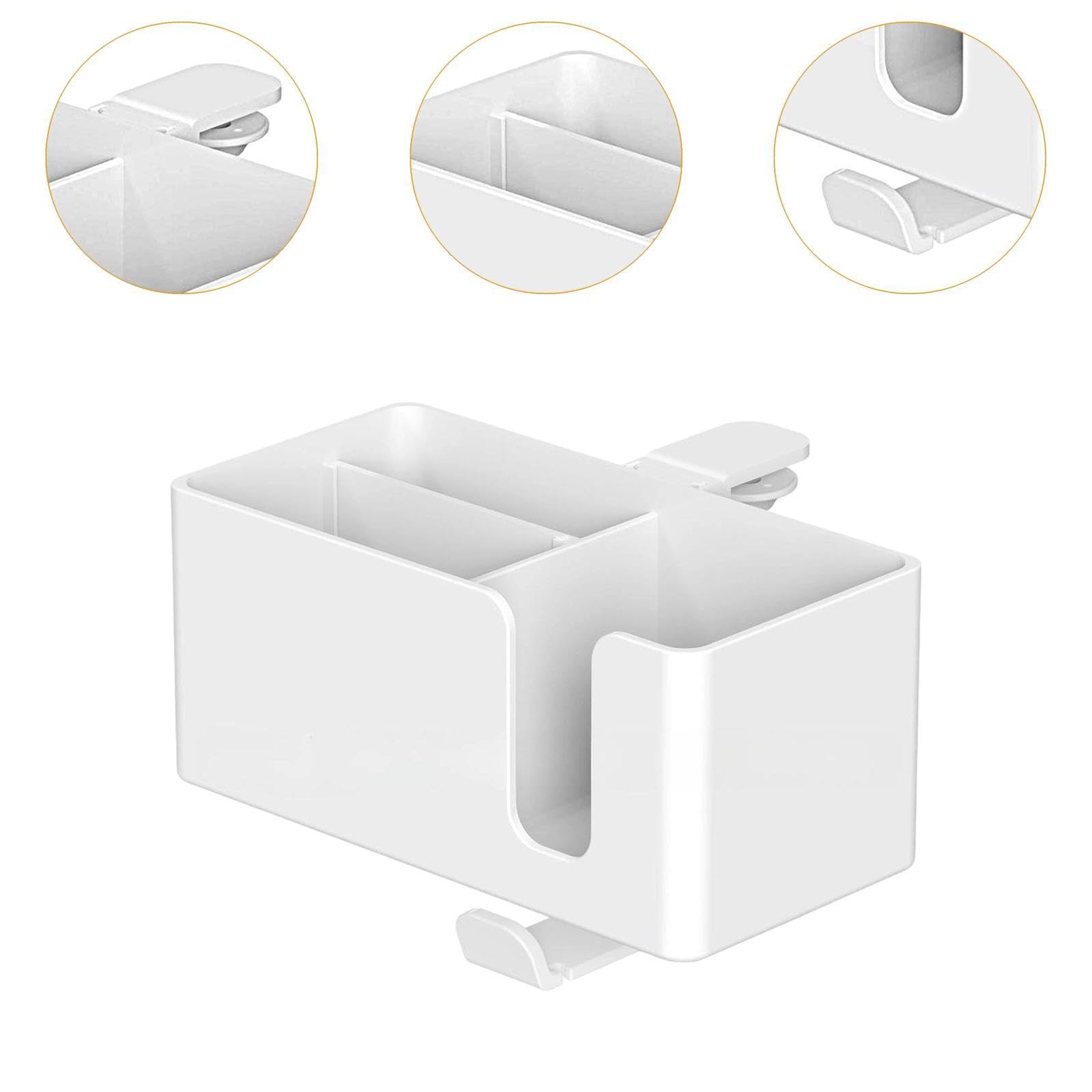 MagiDeal Portaoggetti Da Scrivania, Portabicchieri, Portapenne, Portaoggetti con Gancio per Cuffie, Bianco