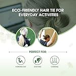 BIODEGRADABLE Elastic Hair Ties for Women & Men - Organic No Crease Black Hair Tie Ponytail Holders and Hairties for Buns - Plastic Free Hairbands for Women and Mens Hair - 5mm (27 count) - Image 4