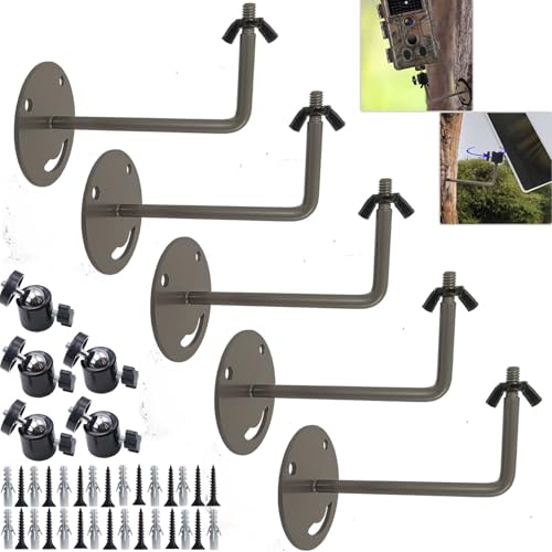 Ashoaza Supporto 360° per Fototrappola da Caccia - Montaggio Universale su Treestand/Albero, Impermeabile IPX6 - Accessorio Caccia (5 Pezzi montaggio facile fotocamera caccia)