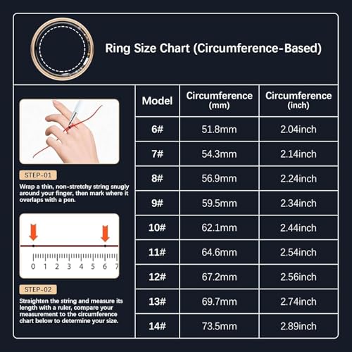 Smart Rings for Women Men, Fitness Ring with Heart Rate, Blood Oxygen, HRV, Stress, Sleep Tracker, Step Tracker, No Subscription Fee, lP68 Waterproof Smart Ring for iPhone & Android (Black 11#) - Image 3