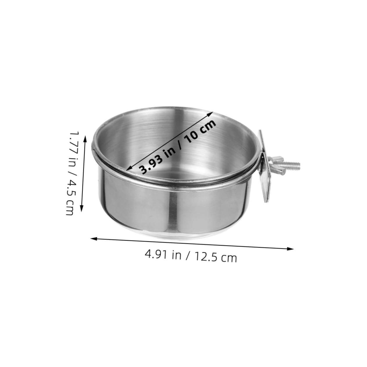 Mangiatoia in Acciaio Inossidabile 4 Set Ciotole Rimovibili 10 Cm Per Uccelli Da Gabbia e Voliera, Accessori Anti-masticazione Per Pappagalli e Storno