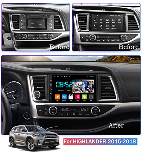 Radio de coche Android con manos libres y GPS para Toyota Highlander 3